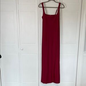 Klassy Network Vibrant Red Slip Dress with built in Bra Sz L